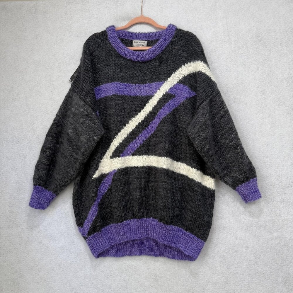 Vintage Wild n Wooly Sweater Womens XL Mohair Angora Knit Pullover 90s